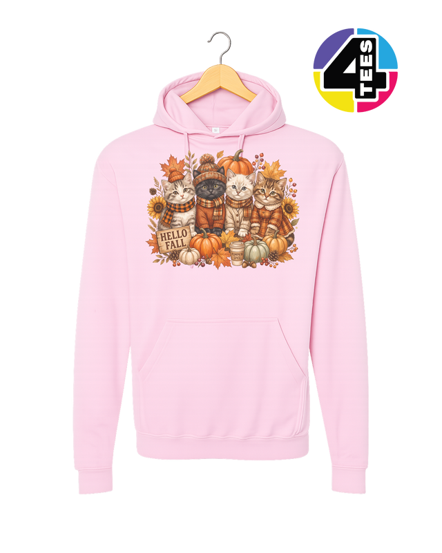 Hello Fall Kittens Hoodie