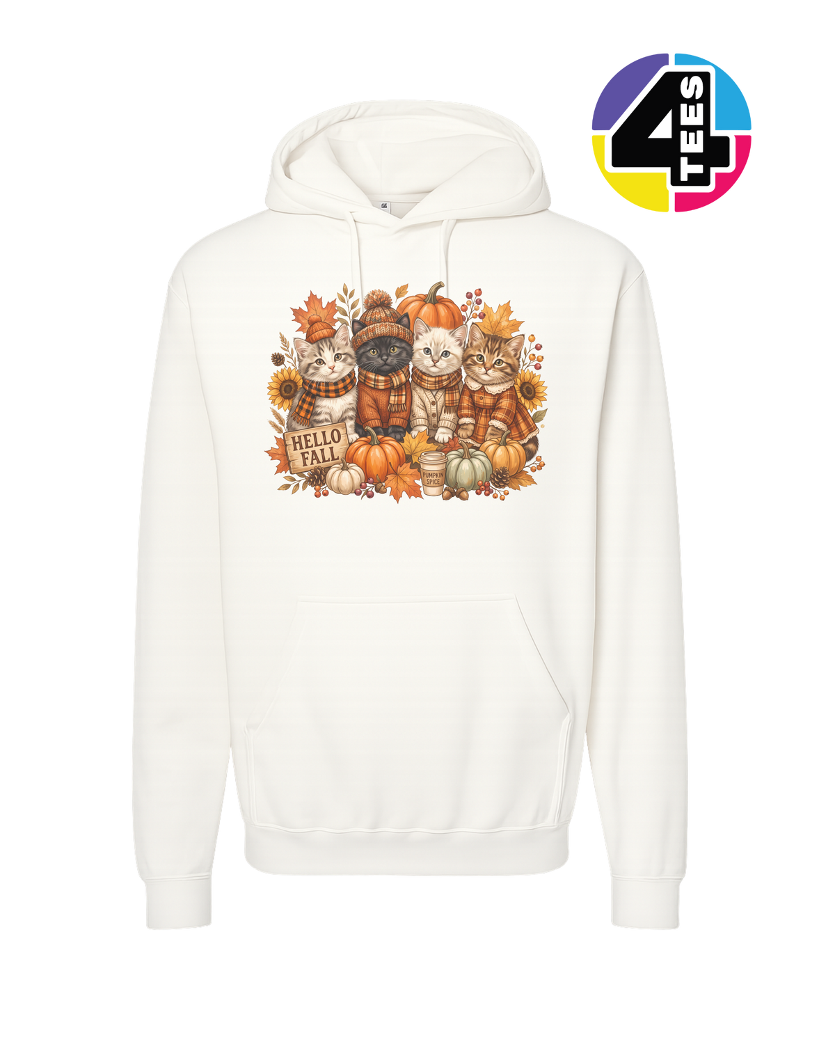 Hello Fall Kittens Hoodie