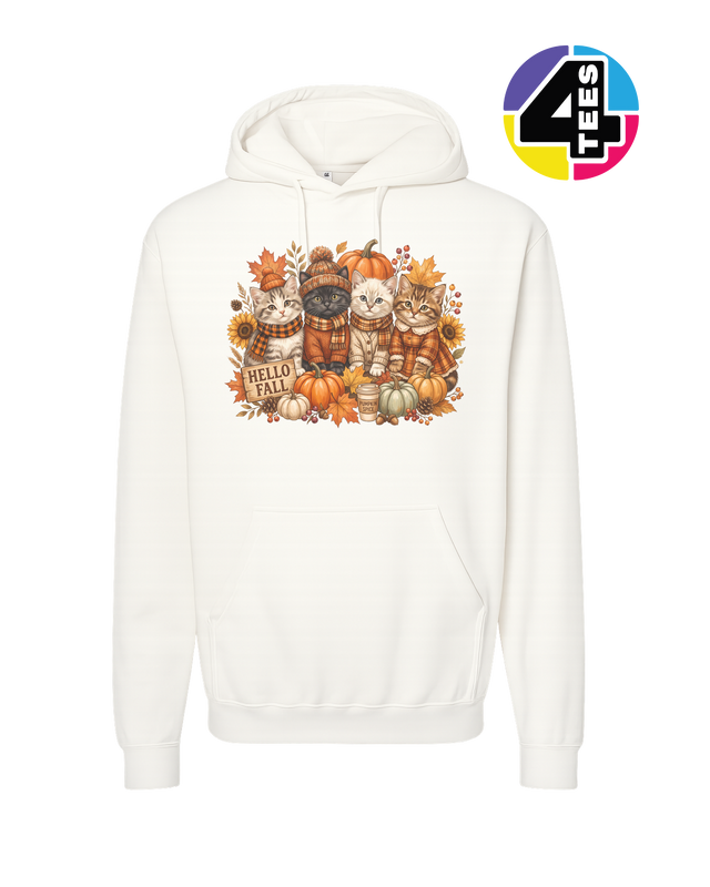 Hello Fall Kittens Hoodie