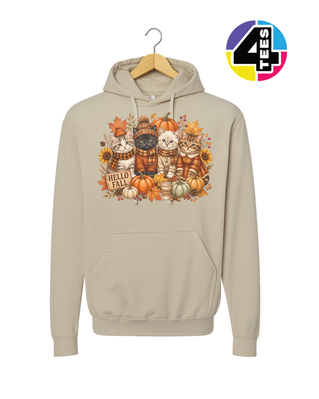 Hello Fall Kittens Hoodie