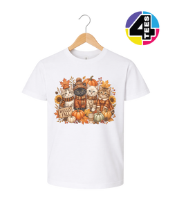 Hello Fall Kittens Youth Tee