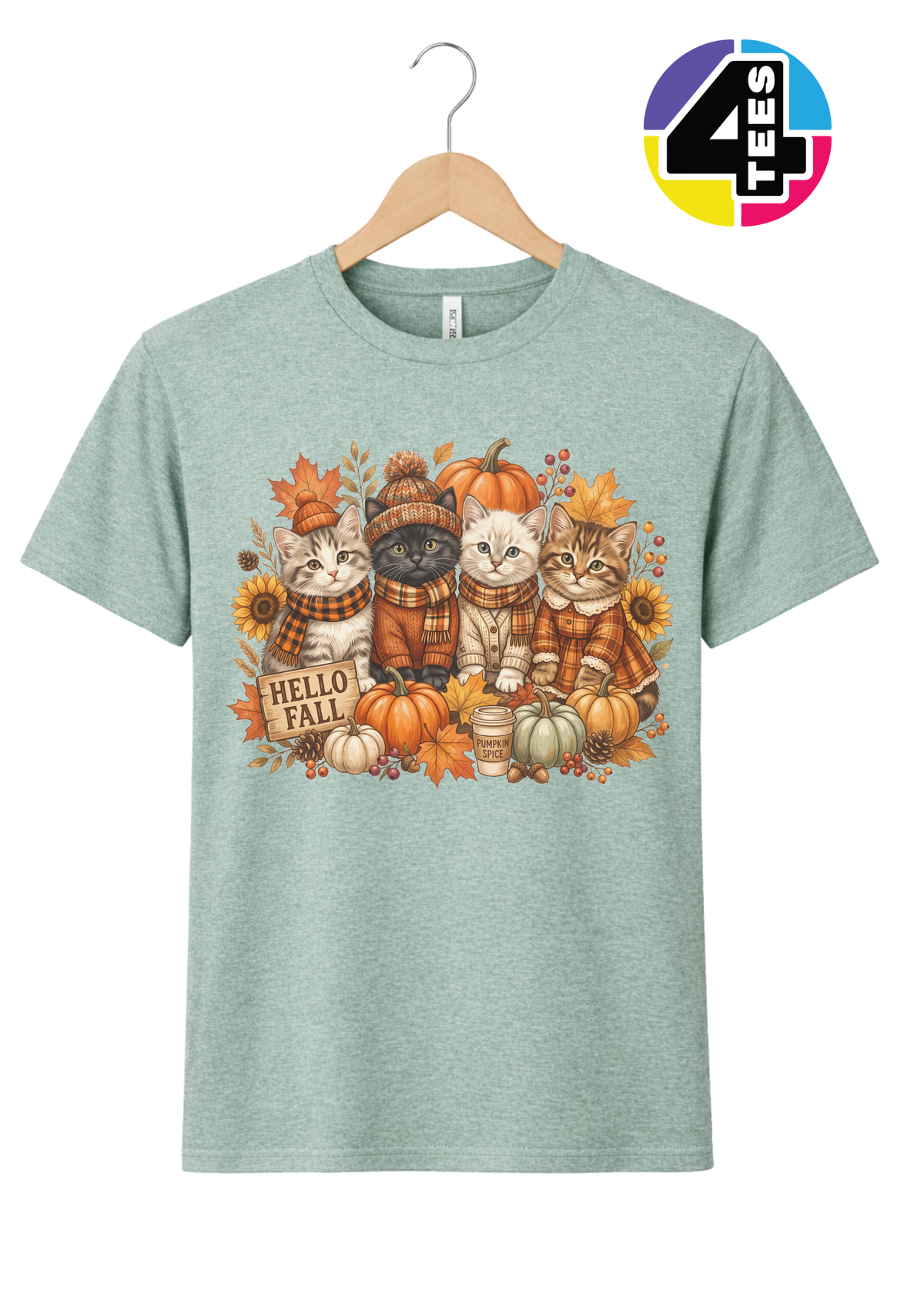 Hello Fall Kittens Tee