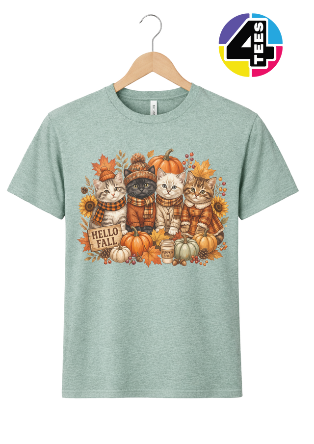 Hello Fall Kittens Tee