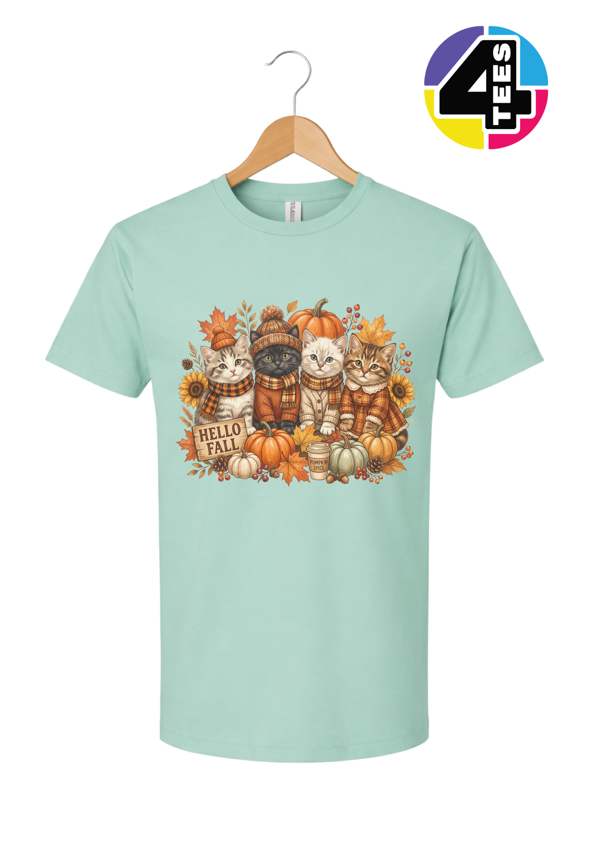 Hello Fall Kittens Tee