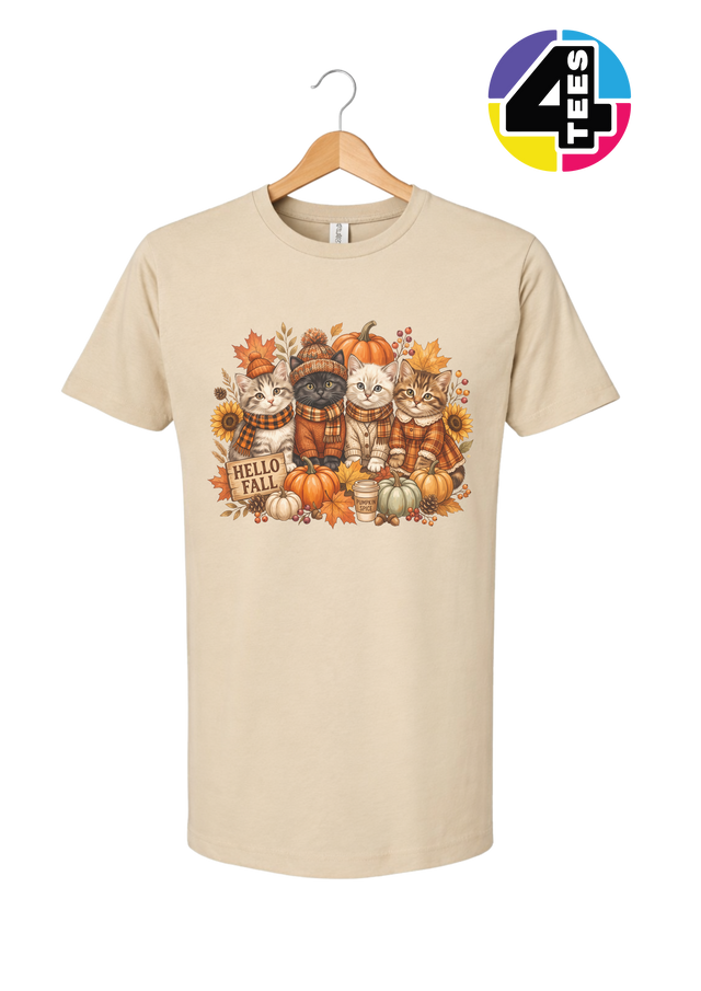 Hello Fall Kittens Tee