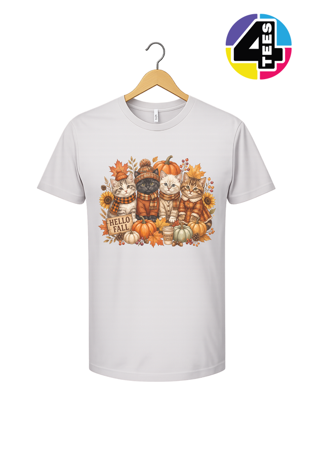 Hello Fall Kittens Tee