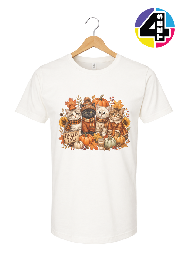 Hello Fall Kittens Tee