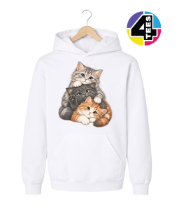 Purrfectly Piled-Up Kittens Youth Hoodie