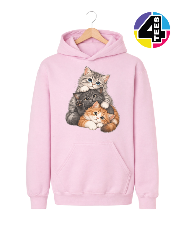 Purrfectly Piled-Up Kittens Youth Hoodie