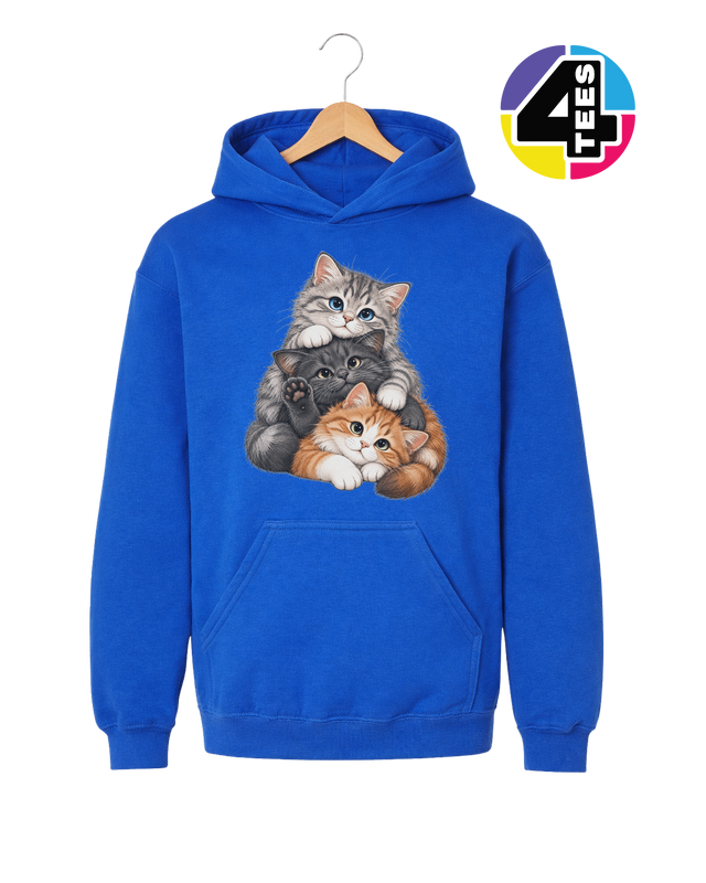 Purrfectly Piled-Up Kittens Youth Hoodie