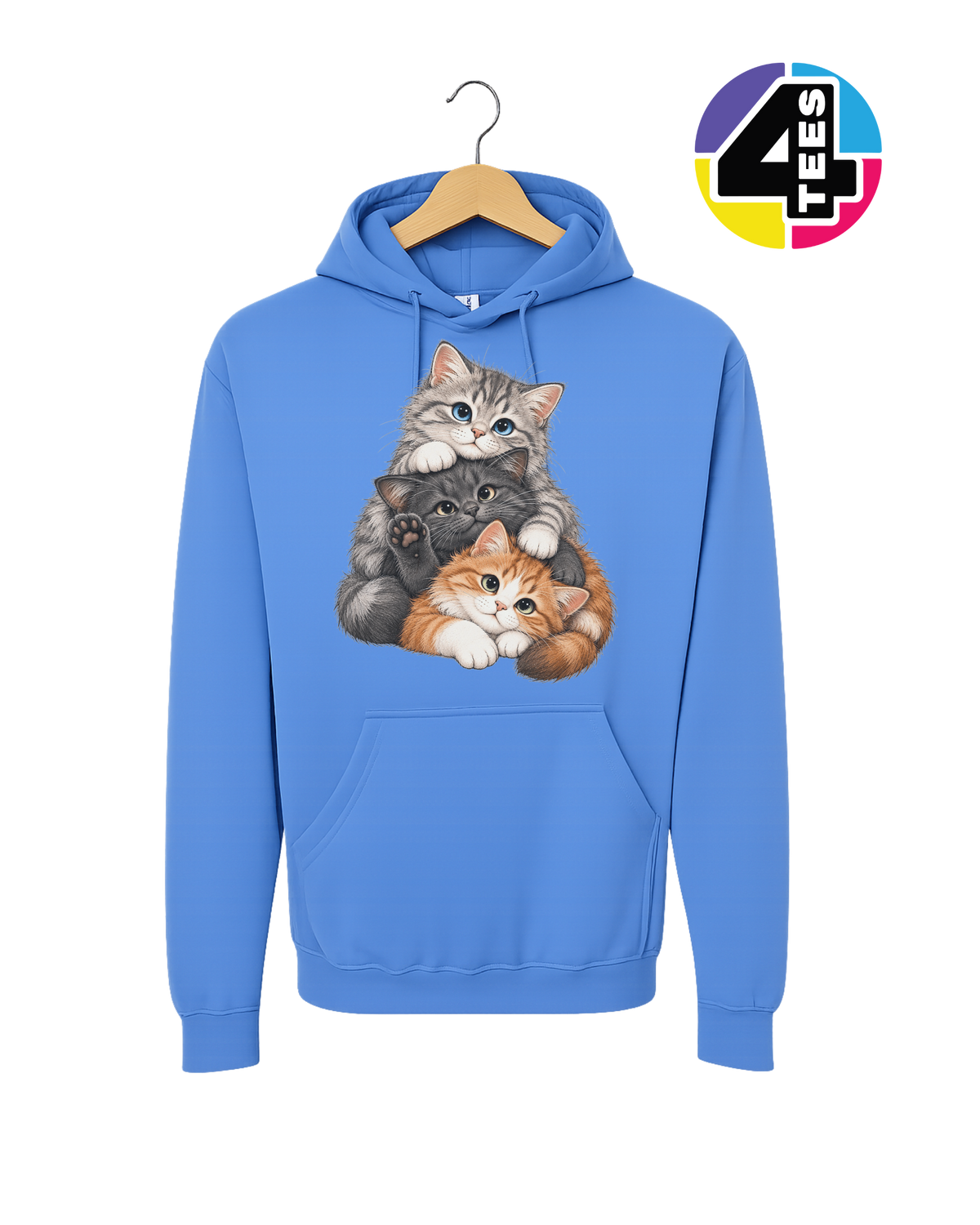 Purrfectly Piled-Up Kittens Hoodie