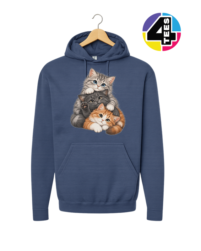 Purrfectly Piled-Up Kittens Hoodie