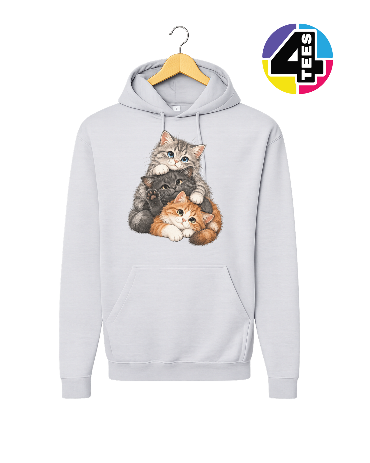 Purrfectly Piled-Up Kittens Hoodie