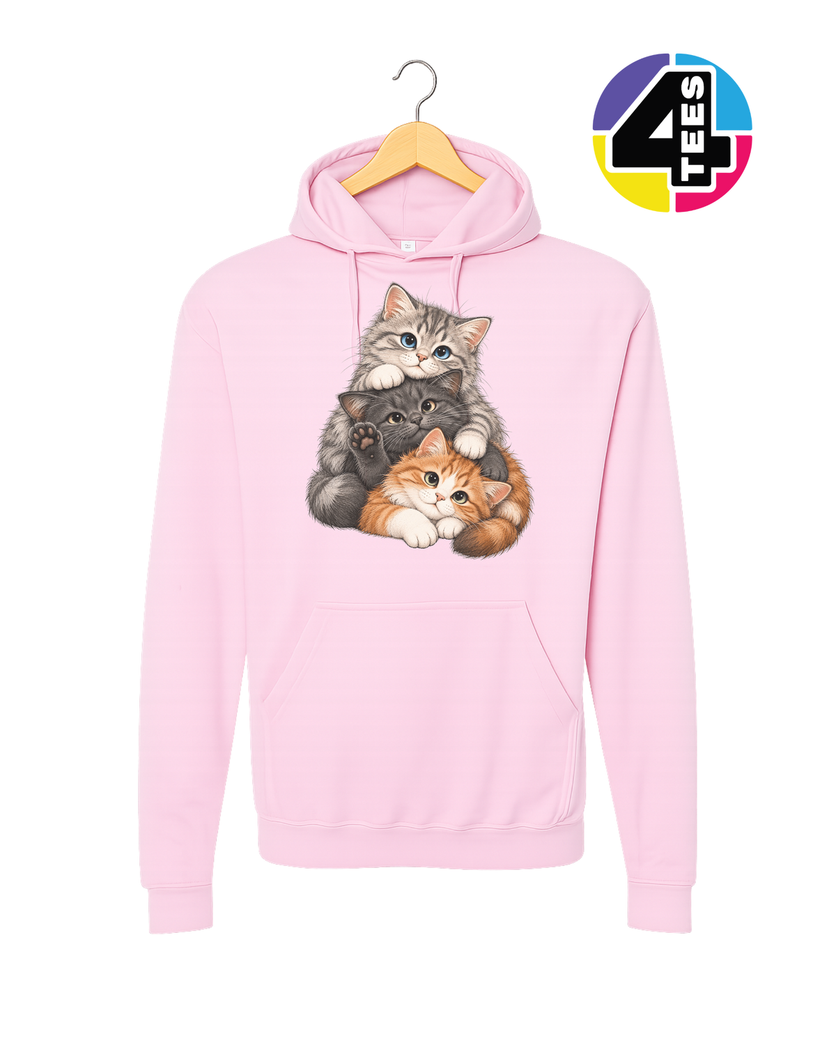 Purrfectly Piled-Up Kittens Hoodie
