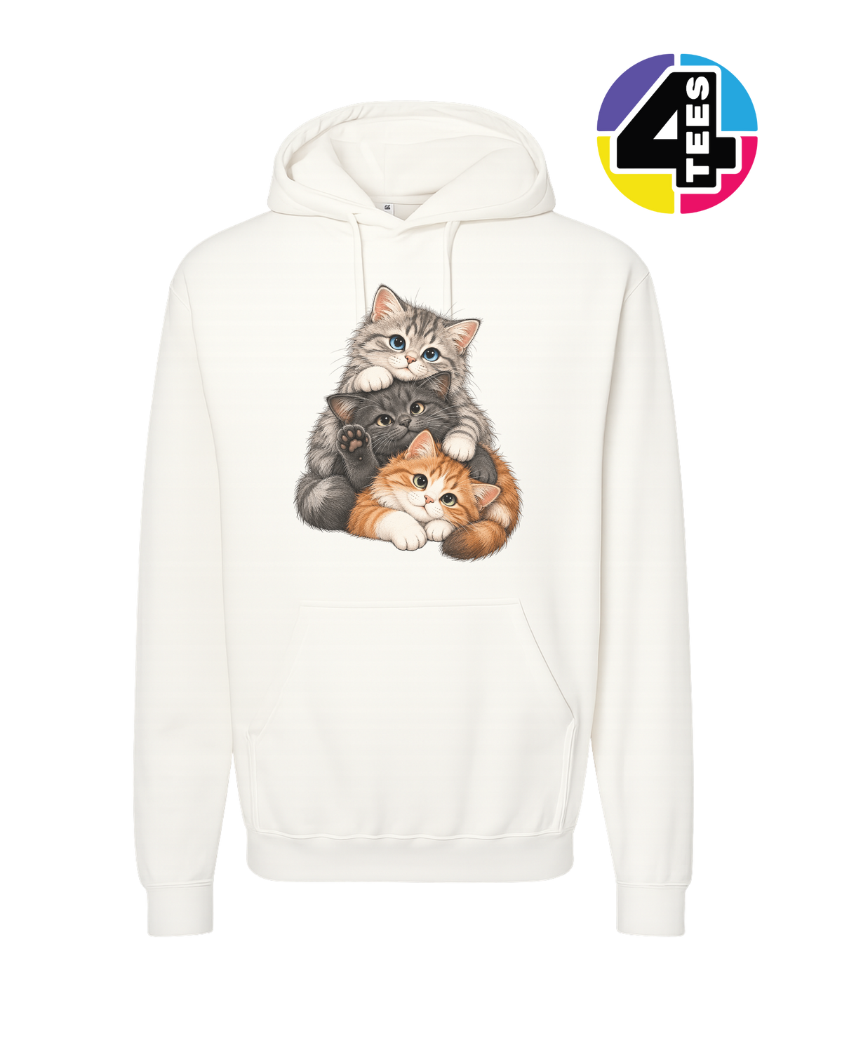 Purrfectly Piled-Up Kittens Hoodie