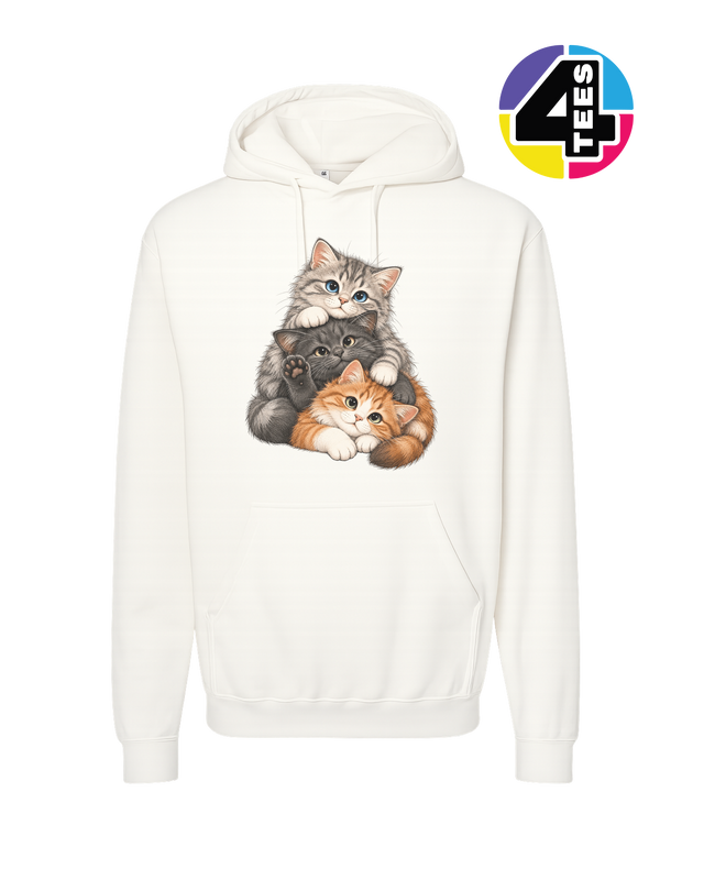 Purrfectly Piled-Up Kittens Hoodie