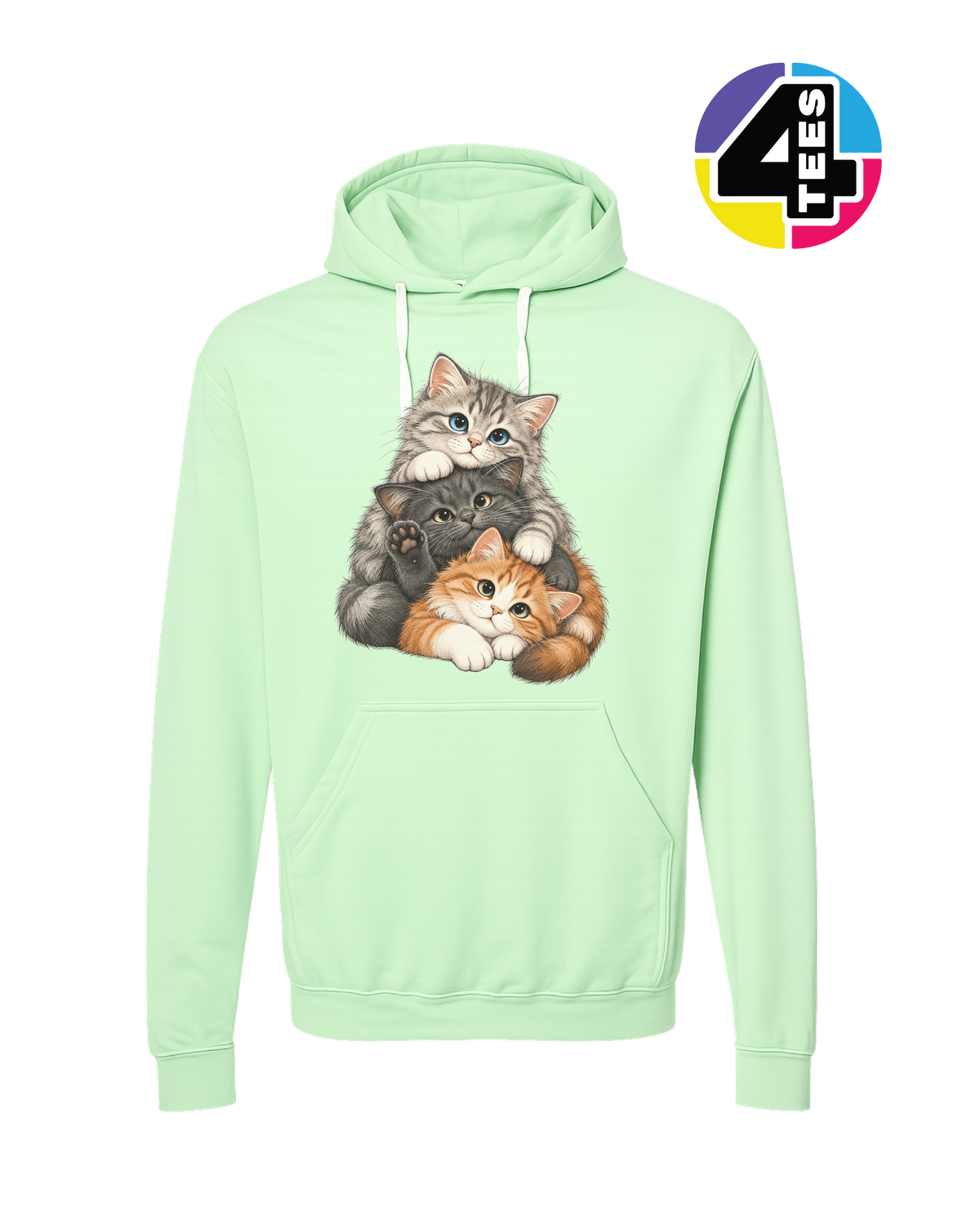Purrfectly Piled-Up Kittens Hoodie