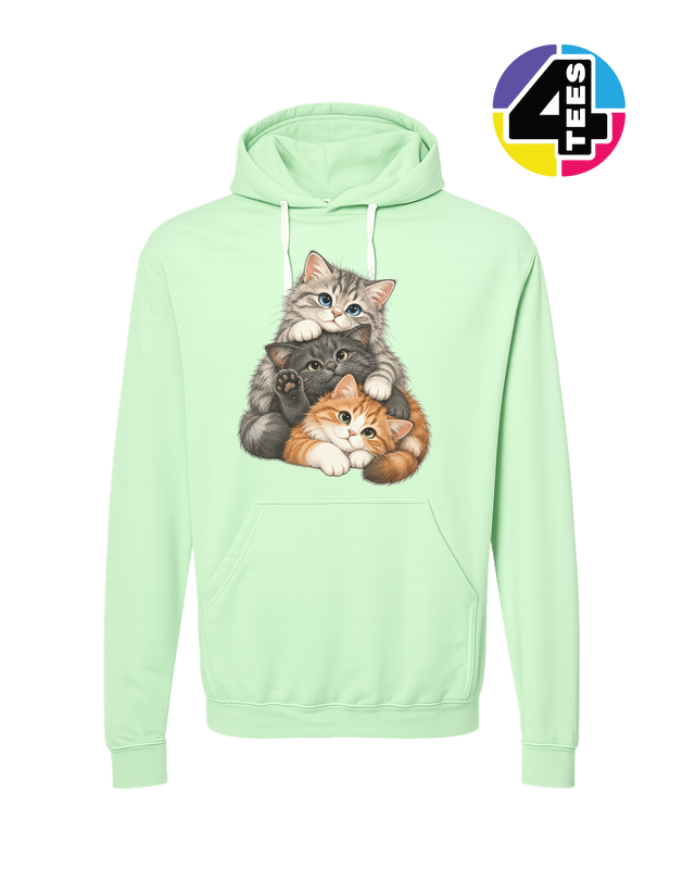Purrfectly Piled-Up Kittens Hoodie