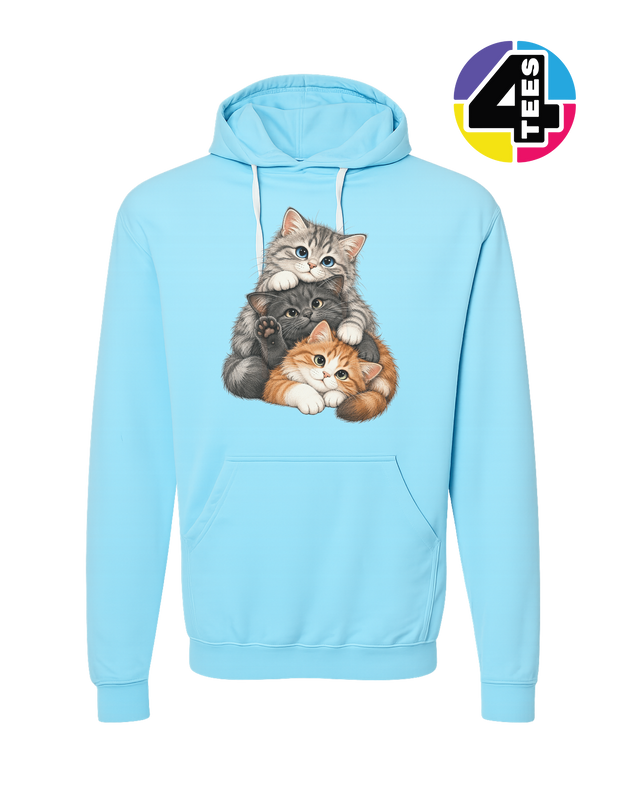 Purrfectly Piled-Up Kittens Hoodie