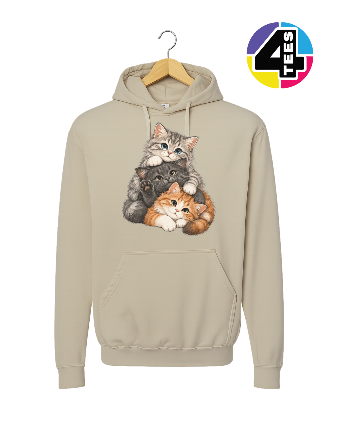 Purrfectly Piled-Up Kittens Hoodie