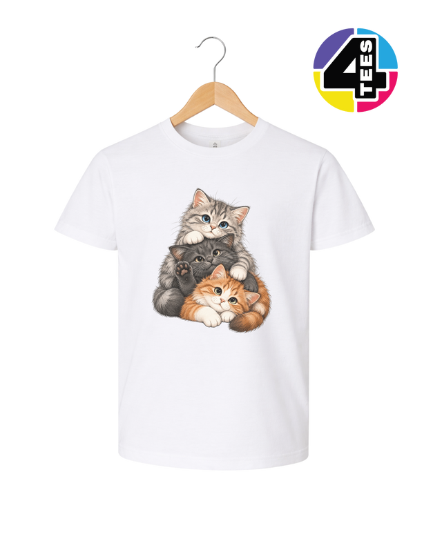Purrfectly Piled-Up Kittens Youth Tee
