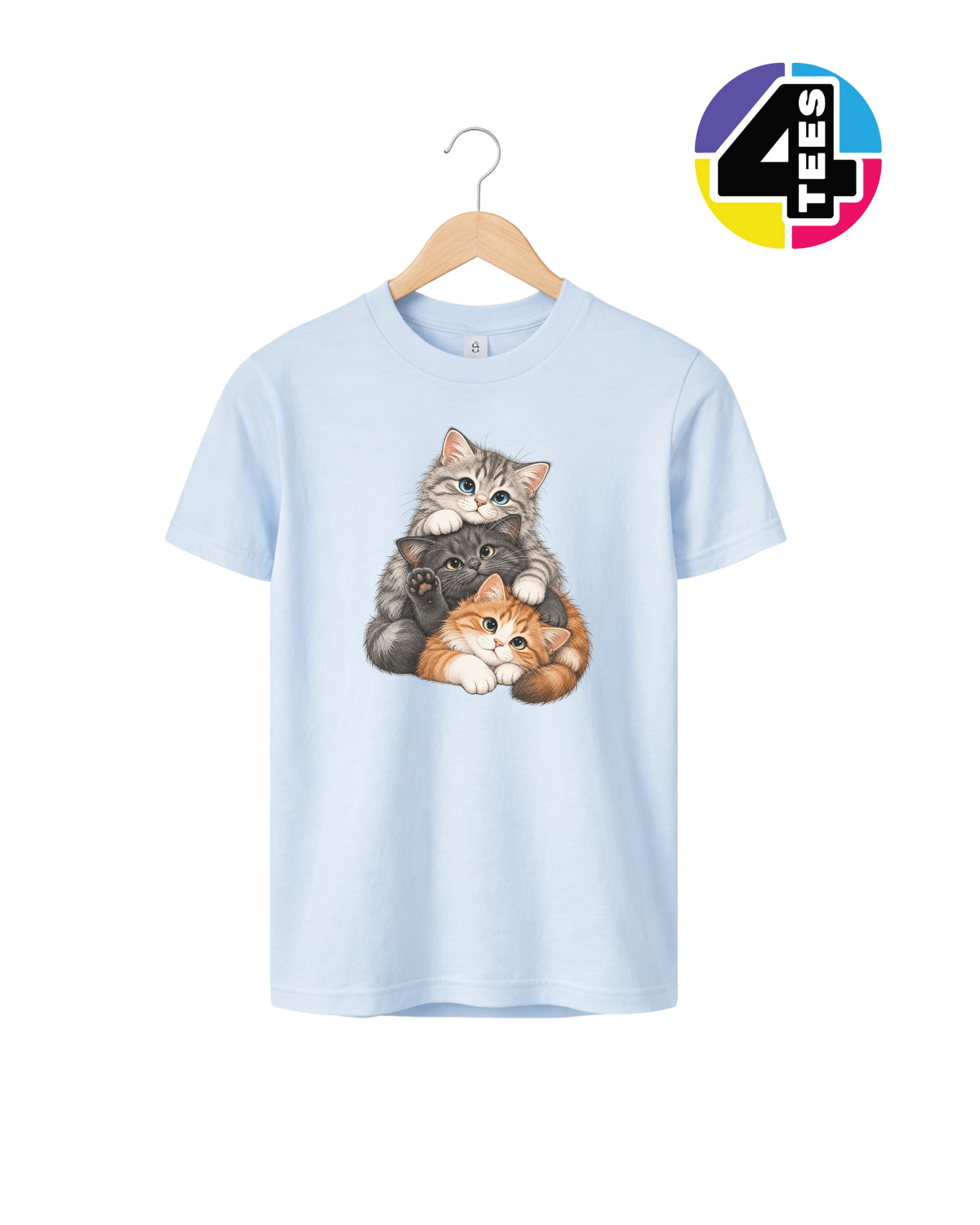 Purrfectly Piled-Up Kittens Youth Tee