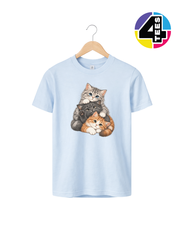 Purrfectly Piled-Up Kittens Youth Tee