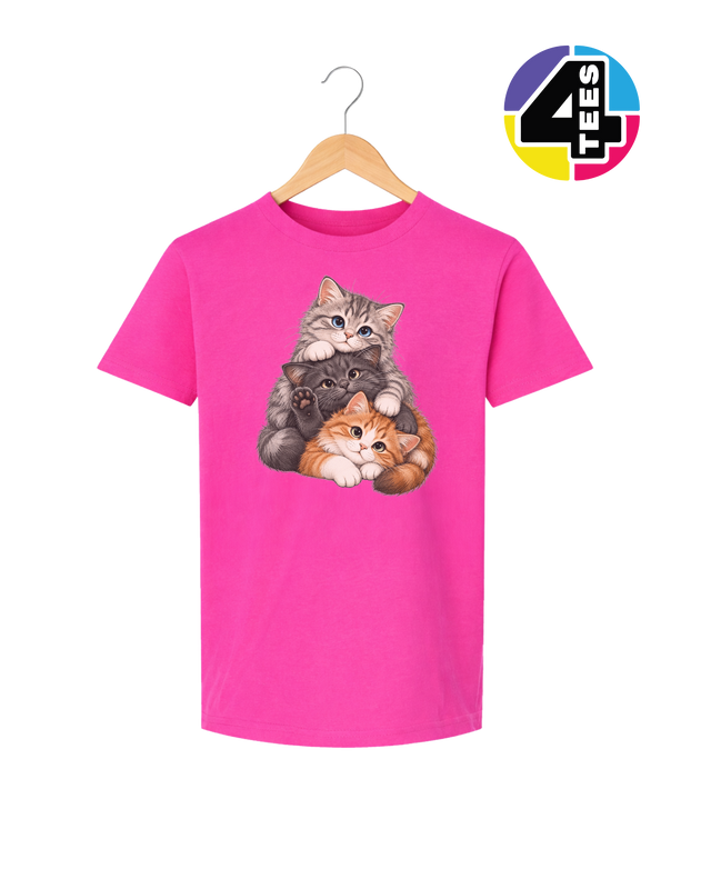 Purrfectly Piled-Up Kittens Youth Tee
