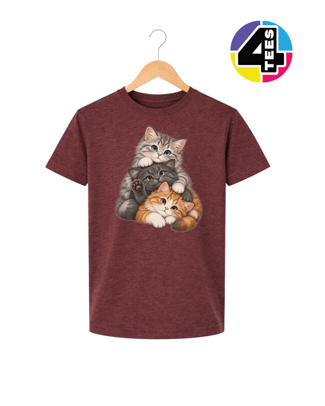 Purrfectly Piled-Up Kittens Youth Tee