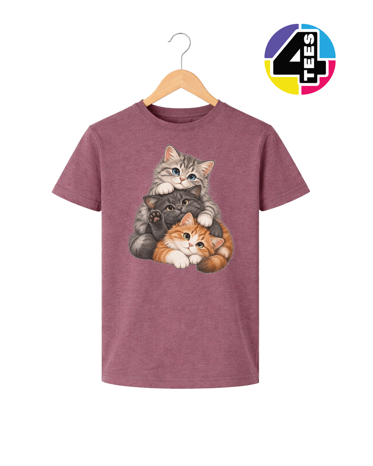 Purrfectly Piled-Up Kittens Youth Tee