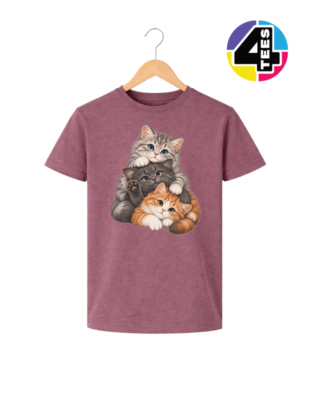 Purrfectly Piled-Up Kittens Youth Tee