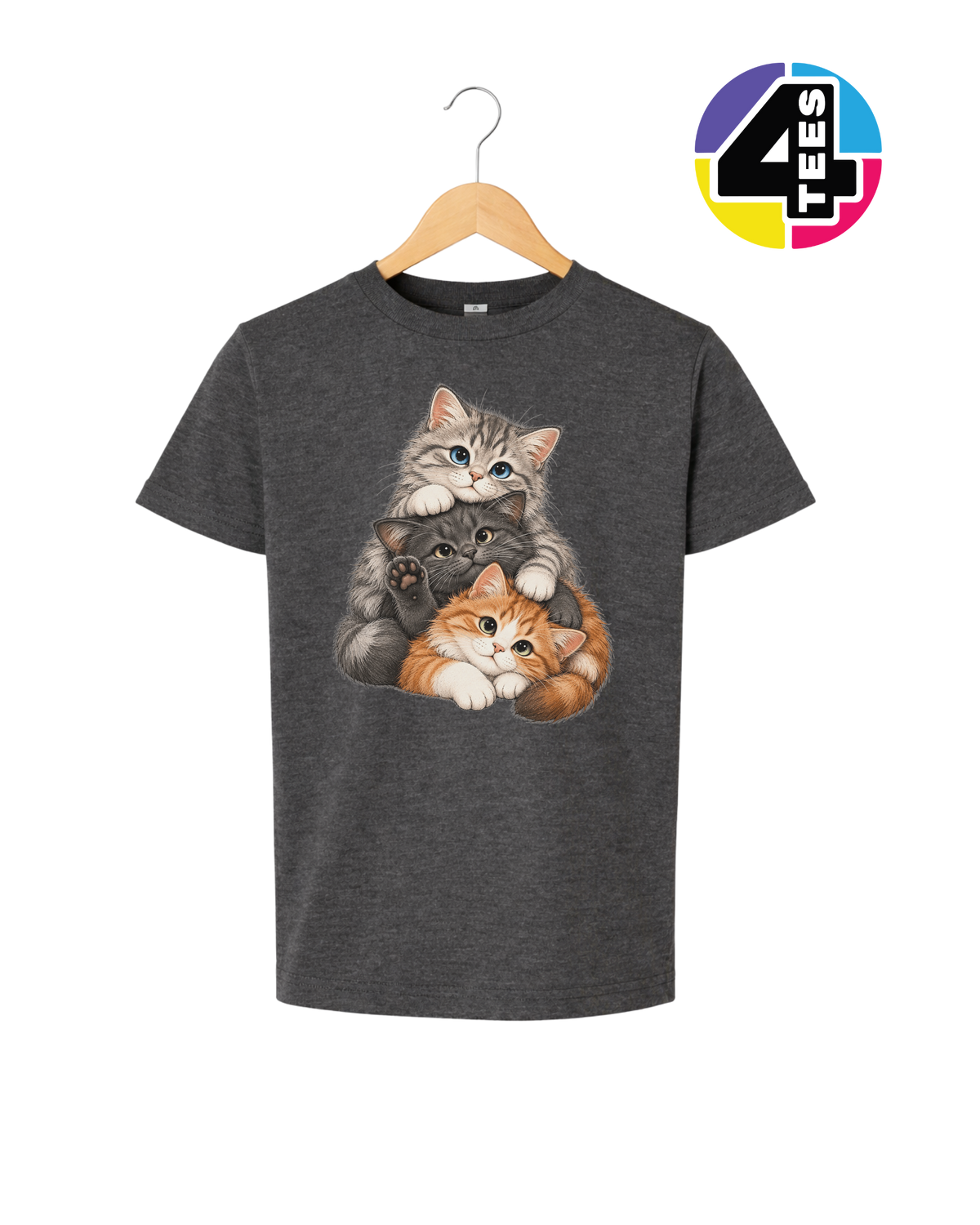 Purrfectly Piled-Up Kittens Youth Tee
