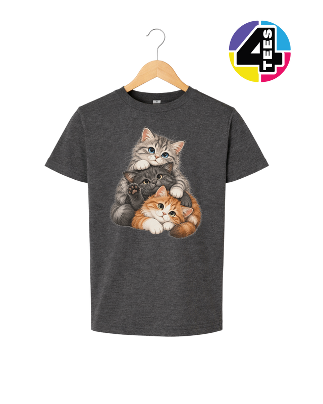 Purrfectly Piled-Up Kittens Youth Tee