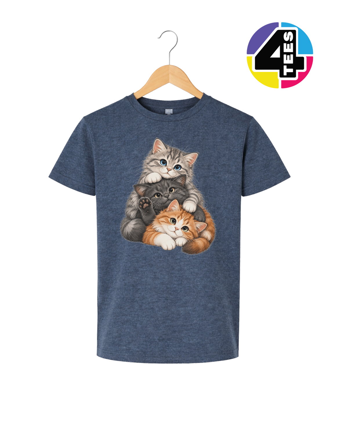 Purrfectly Piled-Up Kittens Youth Tee