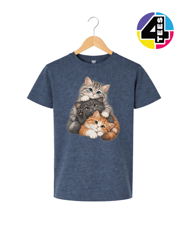 Purrfectly Piled-Up Kittens Youth Tee