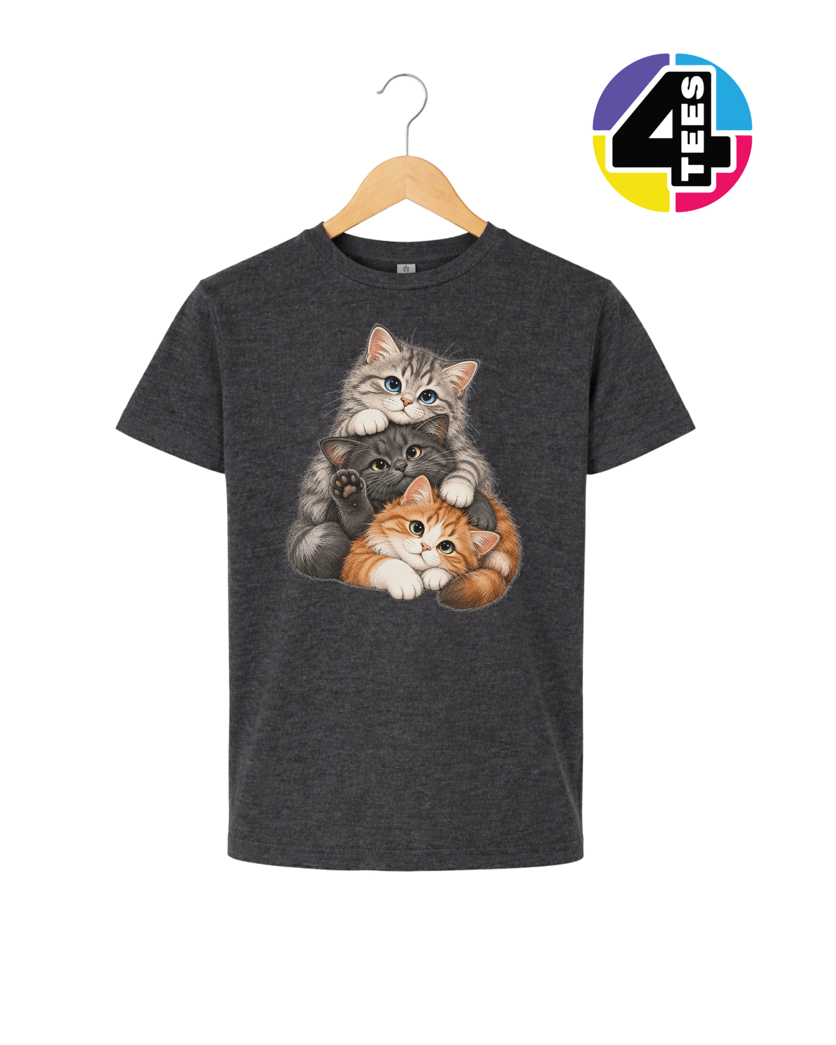 Purrfectly Piled-Up Kittens Youth Tee