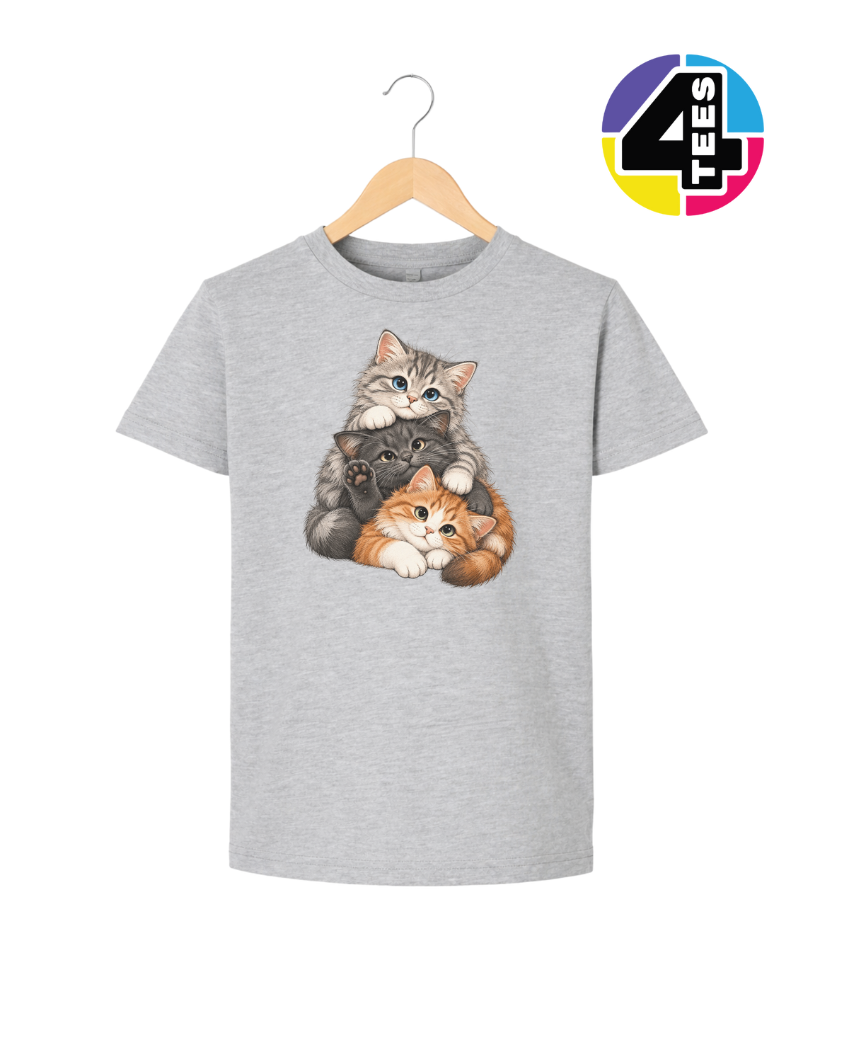 Purrfectly Piled-Up Kittens Youth Tee