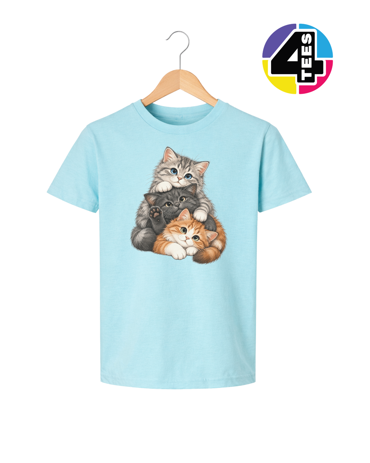 Purrfectly Piled-Up Kittens Youth Tee