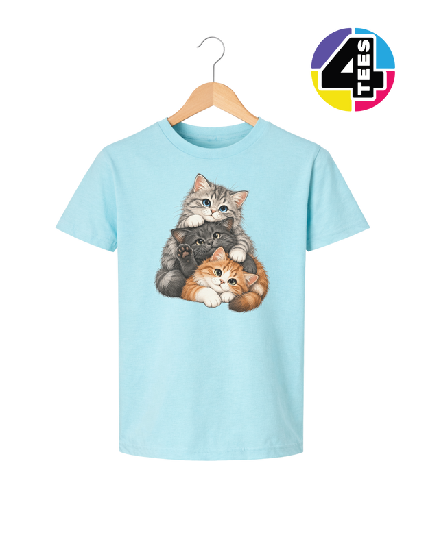 Purrfectly Piled-Up Kittens Youth Tee