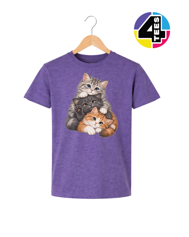 Purrfectly Piled-Up Kittens Youth Tee