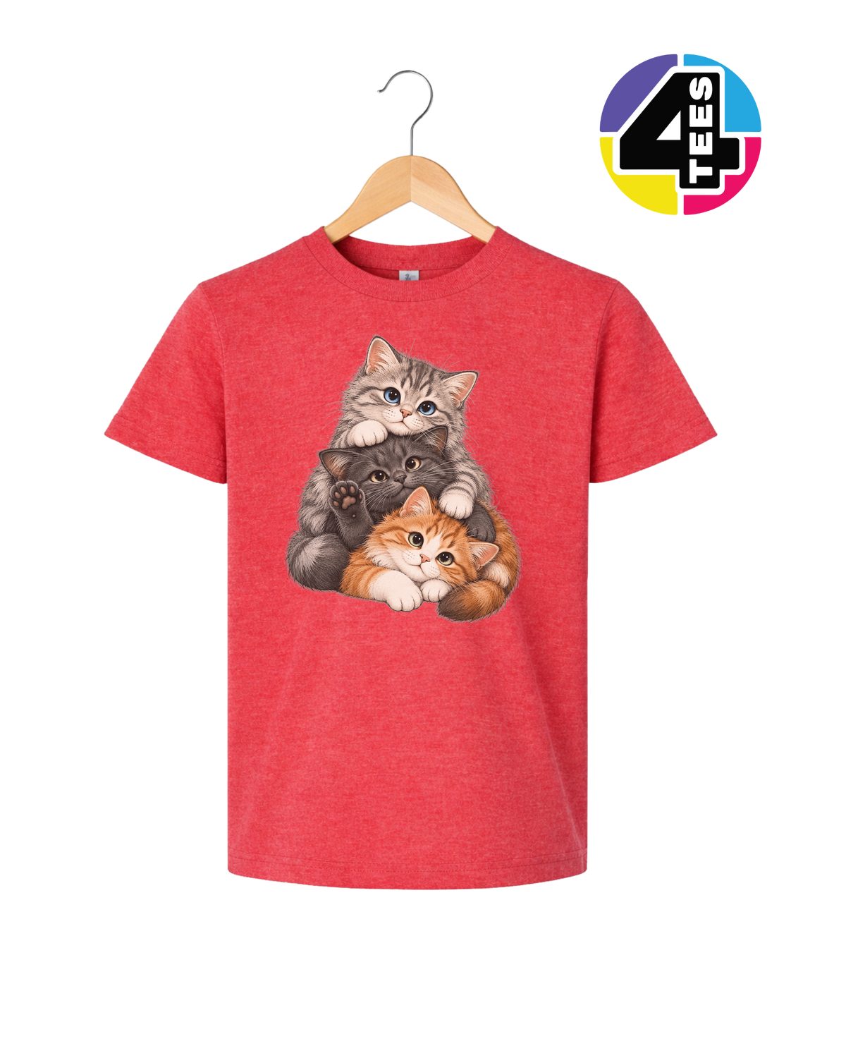 Purrfectly Piled-Up Kittens Youth Tee