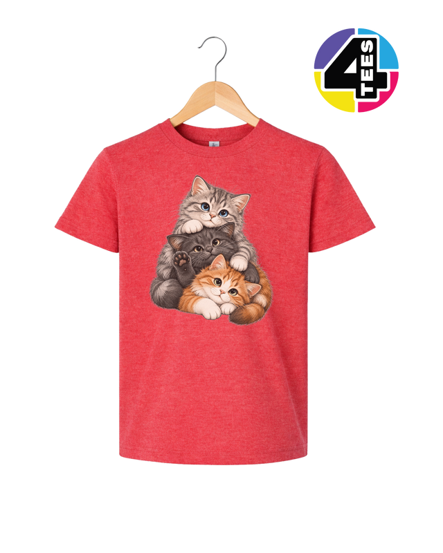 Purrfectly Piled-Up Kittens Youth Tee
