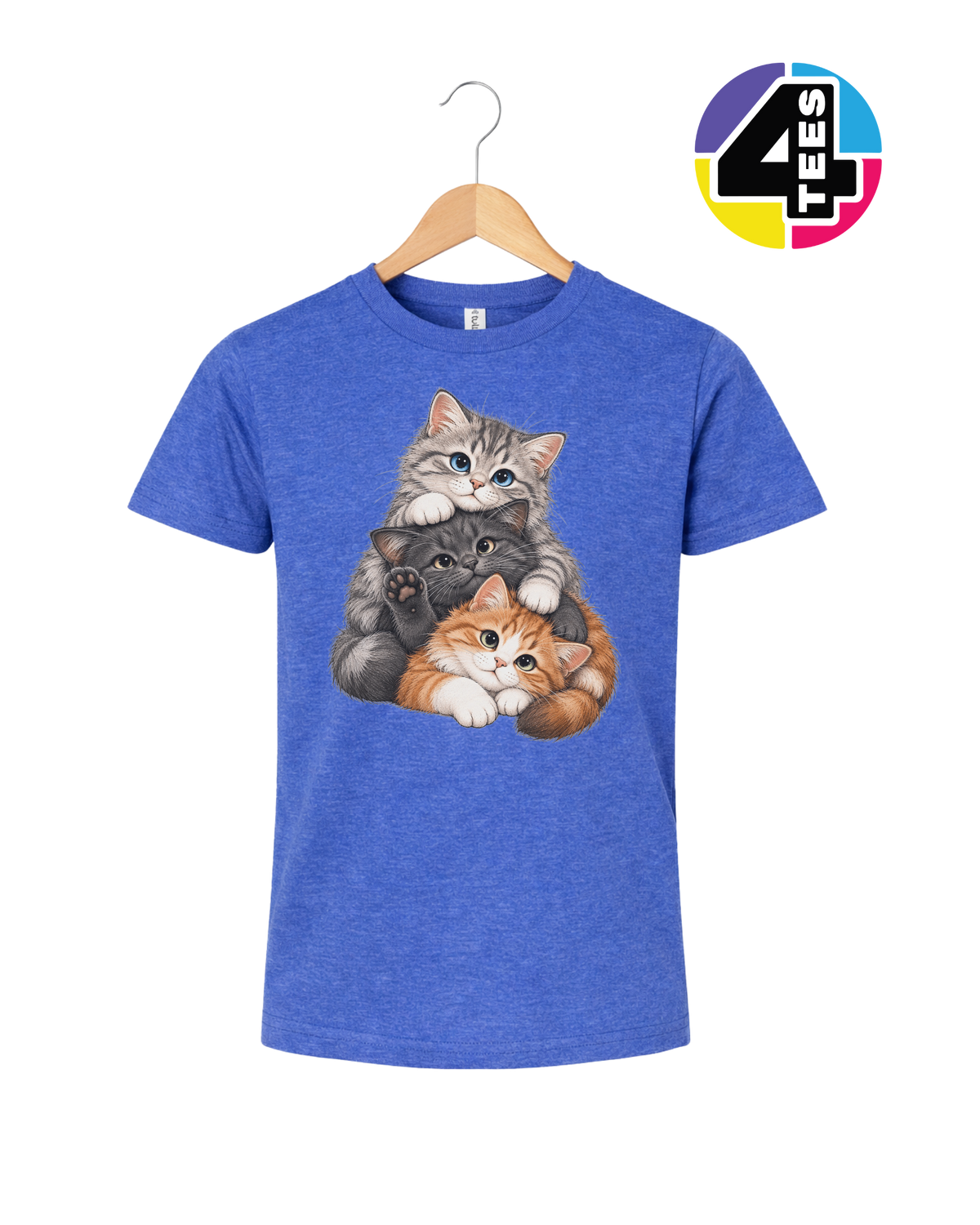 Purrfectly Piled-Up Kittens Youth Tee