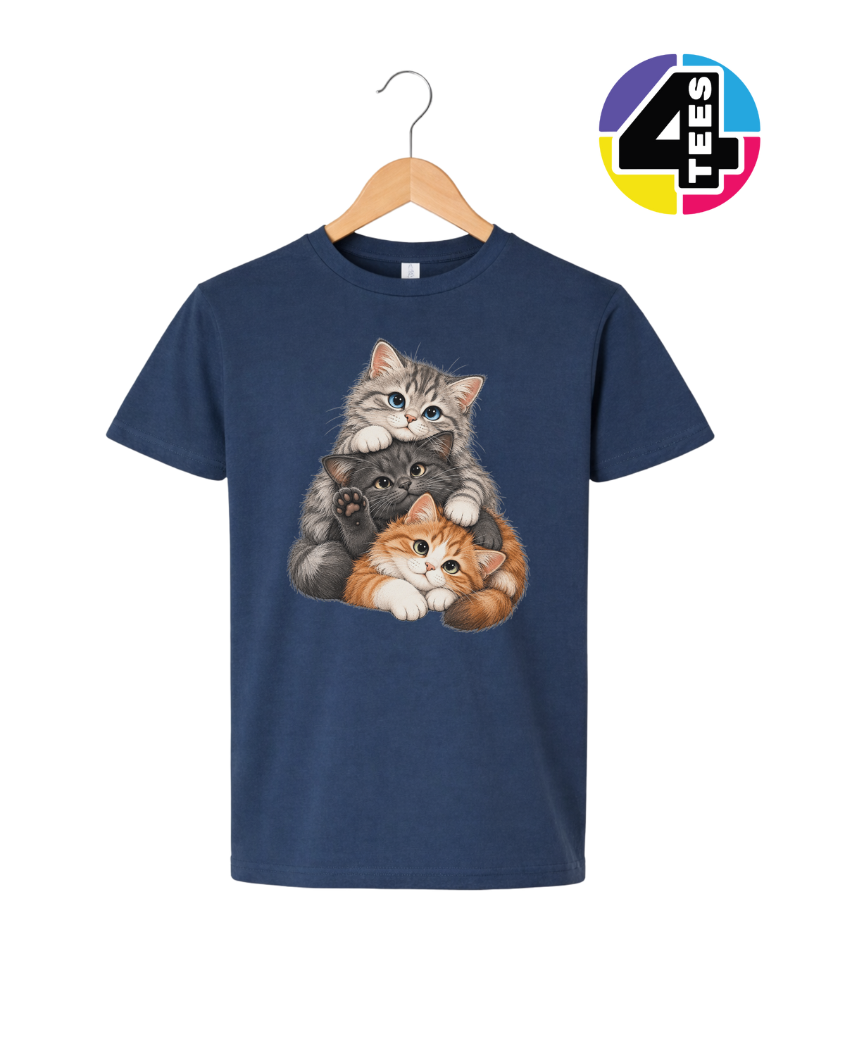 Purrfectly Piled-Up Kittens Youth Tee