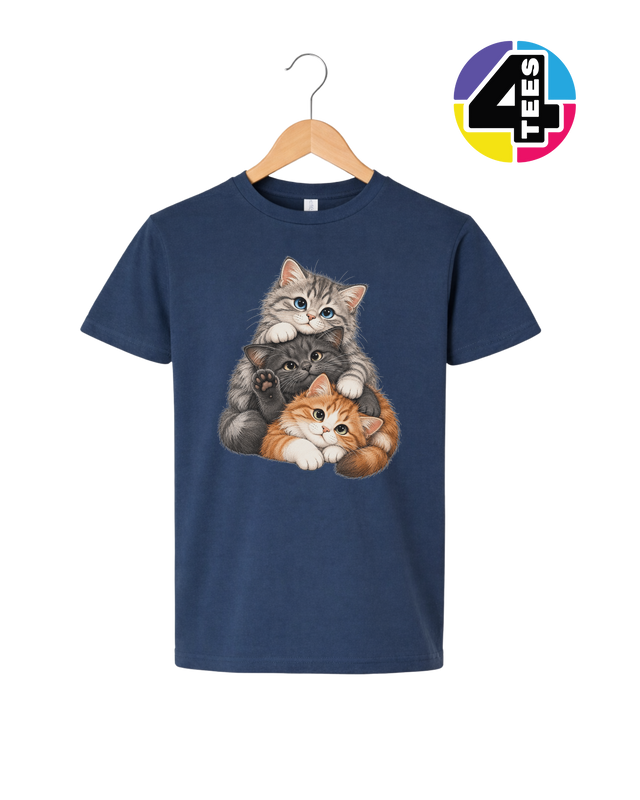 Purrfectly Piled-Up Kittens Youth Tee