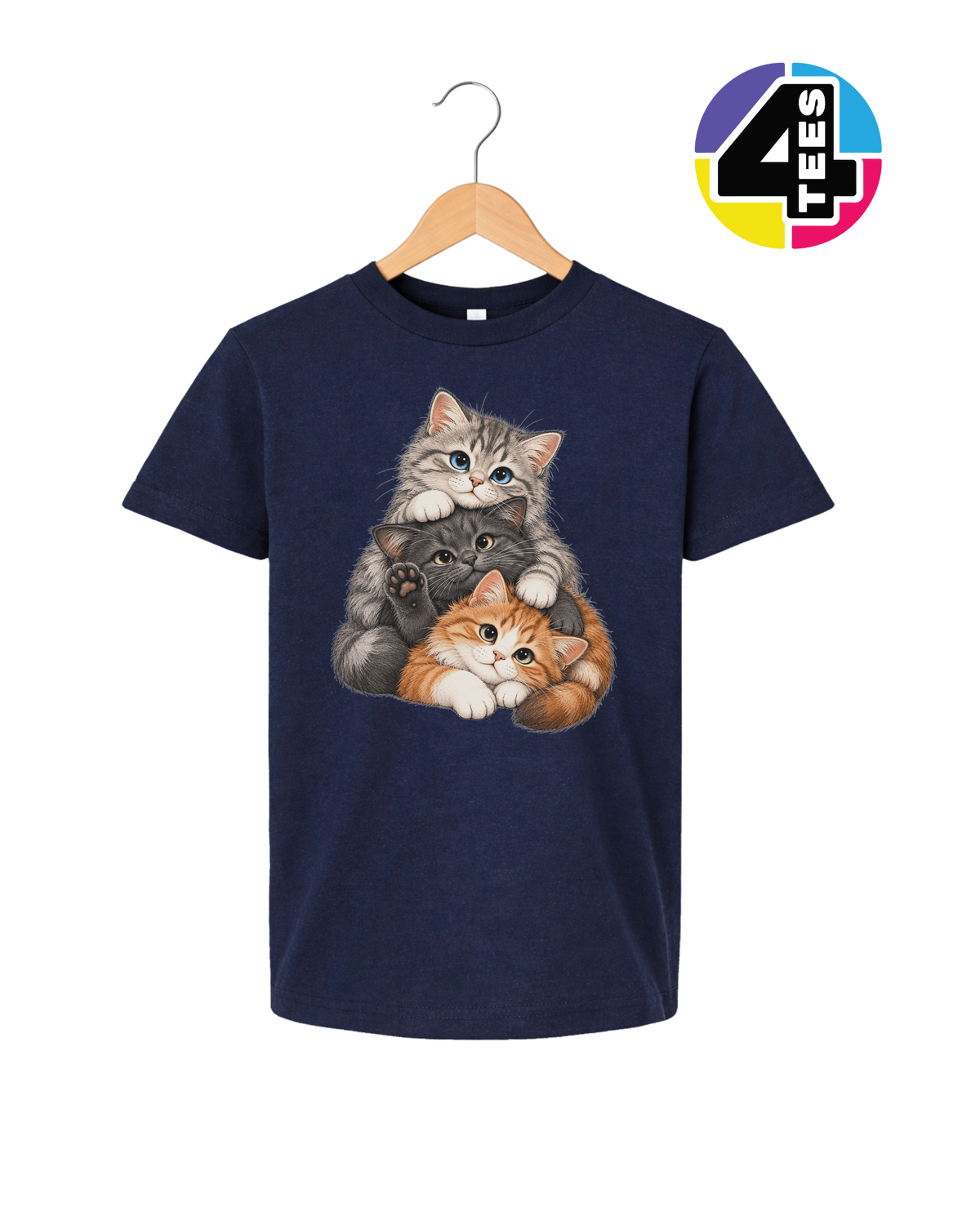 Purrfectly Piled-Up Kittens Youth Tee