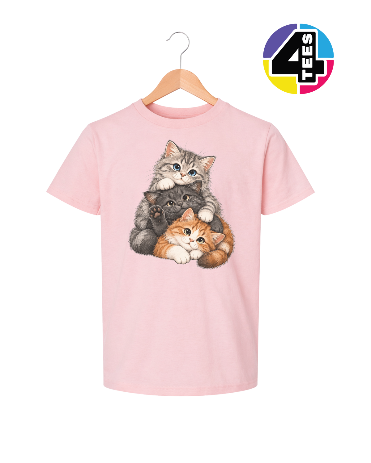 Purrfectly Piled-Up Kittens Youth Tee