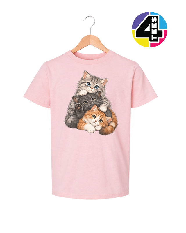 Purrfectly Piled-Up Kittens Youth Tee