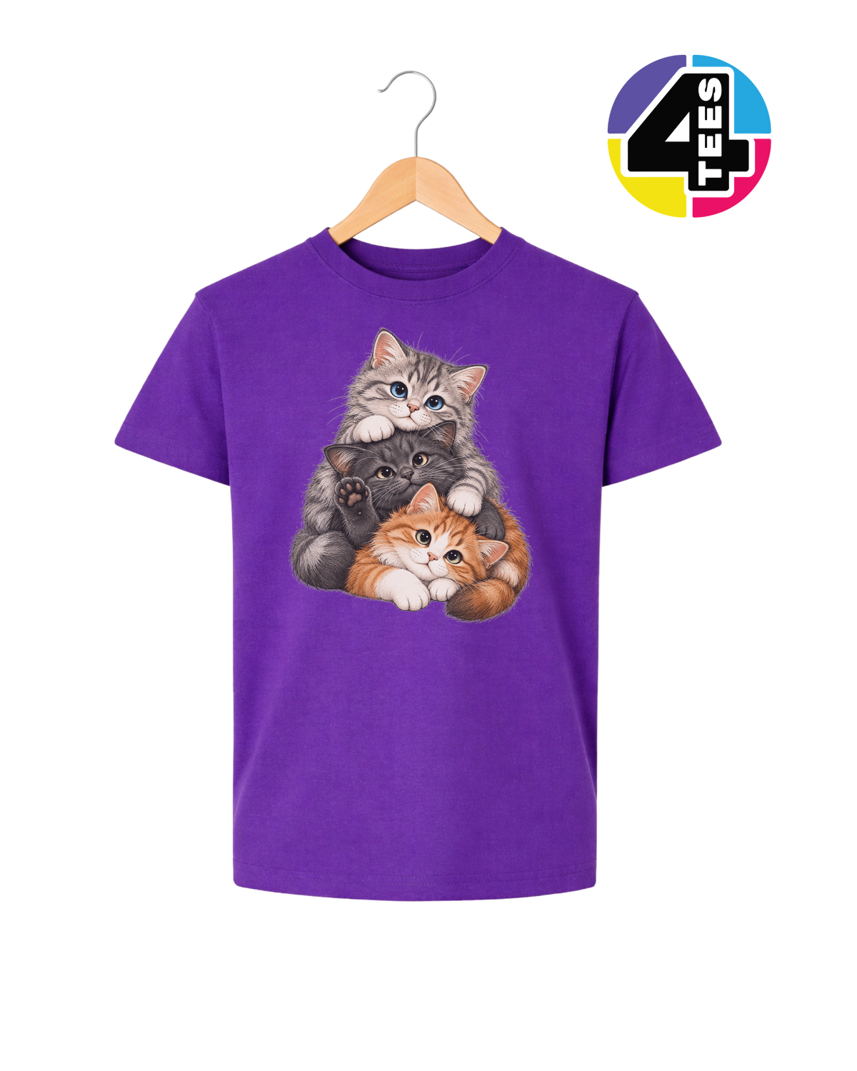 Purrfectly Piled-Up Kittens Youth Tee