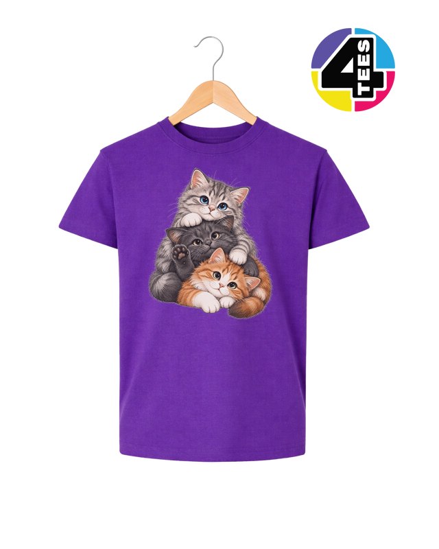Purrfectly Piled-Up Kittens Youth Tee